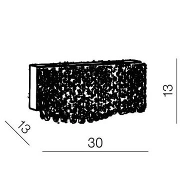 Kryształowy kinkiet ścienny ROMA AZ1511 Azzardo przezroczysty chrom