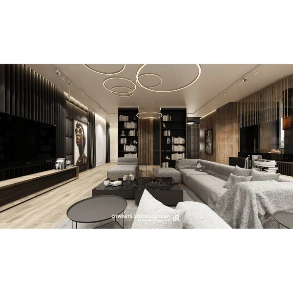 Potrójny zwis pierścieniowy Agari Multi 5420 Shilo LED 165W 3000K złota