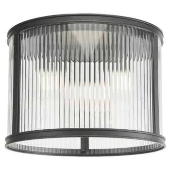 Przysufitowa lampa do kuchni Bianka BIA5322 ryflowana czarna
