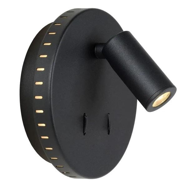 Ścienna lampa nad łóżko BENTJER 79201/09/30 Lucide LED 6W+3W 3000K czarny