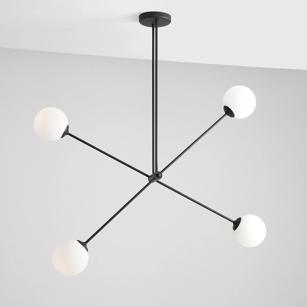 Metalowa lampa wisząca Ohio 1081PL_L1 Aldex sticks do pokoju czarna biała