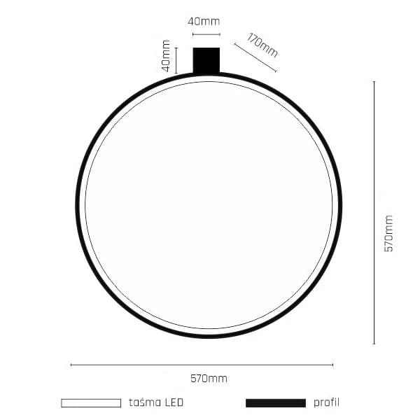 Nowoczesna lampa ścienna Agaro 4303 kinkiet LED 19W 4000K biały
