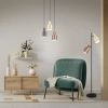 Lampa stojąca Agudo 419400217 beżowa brązowa  tuba z włącznikiem