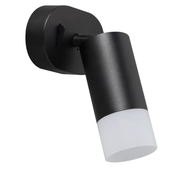 Punktowa lampa ścienna Sonaya LP-2803/1W BK tubka mleczny czarny