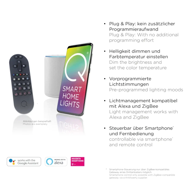 Plafon na pilot Q-AKUSTIK brązowy 6422-79 1xLED 48W 2700-5000K prostokątny