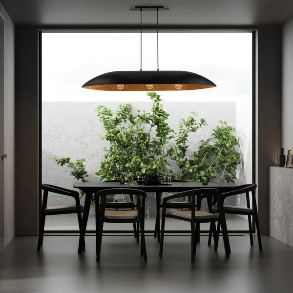 Kuchenna lampa wisząca nad stół Gondola L 40640 Sigma z żywicy złota