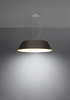 LAMPA wisząca SL.0766 abażurowa OPRAWA zwis okrągły czarny