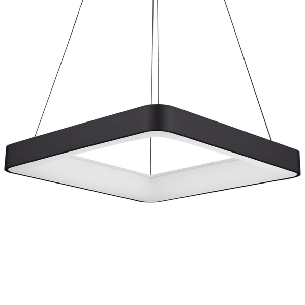 LAMPA wisząca GIACINTO 5304-850SQP-BK-3 Italux kwadratowa OPRAWA metalowy zwis LED 50W 3000K ramka square czarna