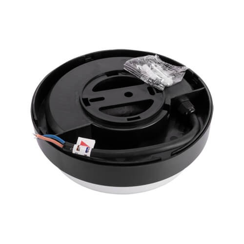 Plafon LAMPA sufitowa ARON 03800 Ideus zewnętrzna OPRAWA metalowa LED 12W 4000K hermetyczna okrągła IP65 czarna