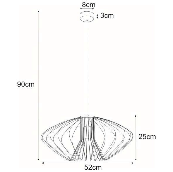 LAMPA wisząca K-3407 CZARNY Kaja industrialna OPRAWA metalowy ZWIS druciany czarny