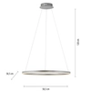 Zwisająca lampa RITUS 15394-95 Just Light LED 31,5W 3000K do salonu srebrna