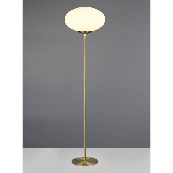 Podłogowa lampa salonowa FOMENTO 463100108 Trio bańka złoty biały