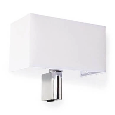 Abażurowa lampa na ścianę AMADEO AZ2419+AZ2420 Azzardo biały chrom