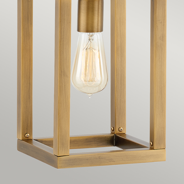 Lampa wisząca loftowa QN-ENSEMBLE1P-BB klatka drewniana