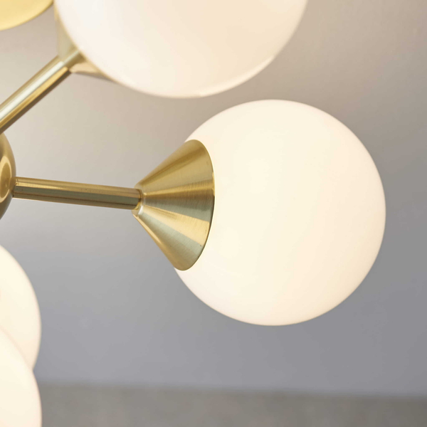 Sufitowa lampa Oscar 76501 Endon molekuły szkło wielopunktowa biały złoty