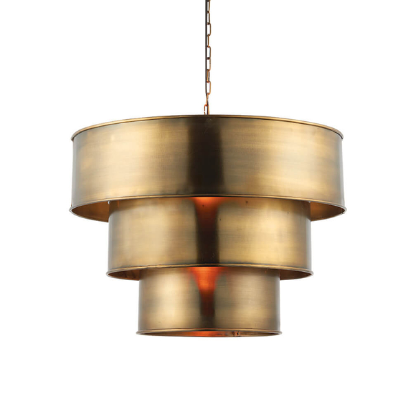 Industrialna lampa Morad 69783 Endon wisząca na łańcuchu mosiądz