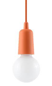 Wisząca LAMPA industrialna SL.0584 OPRAWKA na żarówkę ZWIS kabel przewód pomarańczowa
