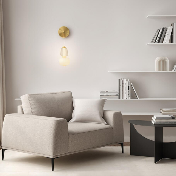 Kinkiet ścienny sypialniany ARROYOS LE44493 LED 18W 3000K biały złoty