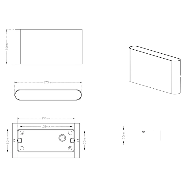 Zewnętrzna lampa ścienna Thames 227660231 Trio LED 4,5W 3000K IP54 biała