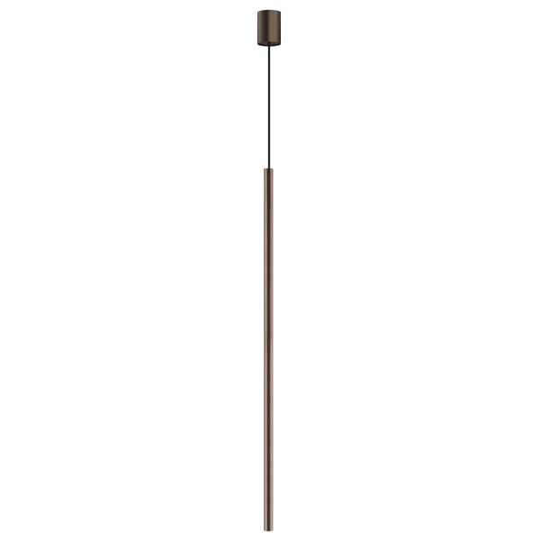 Minimalistyczna lampa wisząca Laser 10444 Nowodvorski metalowa tuba brązowa