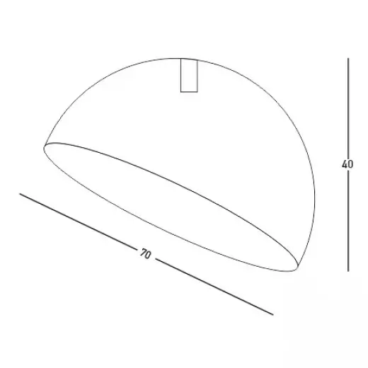 Asymetryczny plafon sufitowy 23259 kopuła misa półokrąg czarny złoty