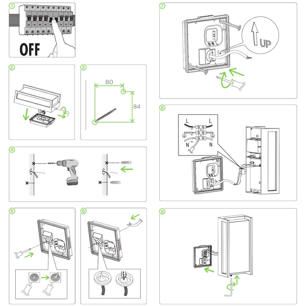 Ogrodowa LAMPA elewacyjna QUBO 5193004118 Lutec prostokątna OPRAWA metalowa LED 16W 2700K - 6500K kinkiet RGB IP54 szary