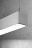 LAMPA wisząca PINNE SOL TH034 metalowa OPRAWA zwis LED 17W 3000K prostokątny aluminium