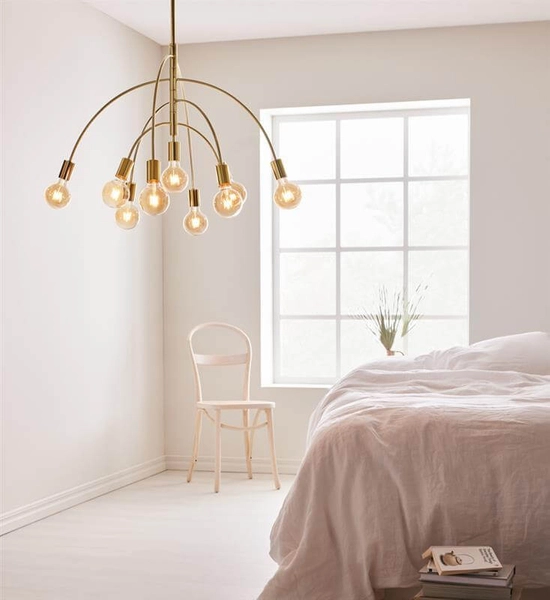 Nowoczesna lampa wisząca Lavello złota nad stół do jadalni