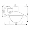 Kinkiet ścienny tarasowy Cosmos 21-32249 Candellux IP44 kula czarny