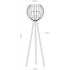 Loftowa lampa podłogowa Universo 5057 TK Lighting na trójnogu czarna