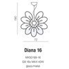 Designerska lampa wisząca Diana AZ2155 Azzardo ze szkła do salonu chrom