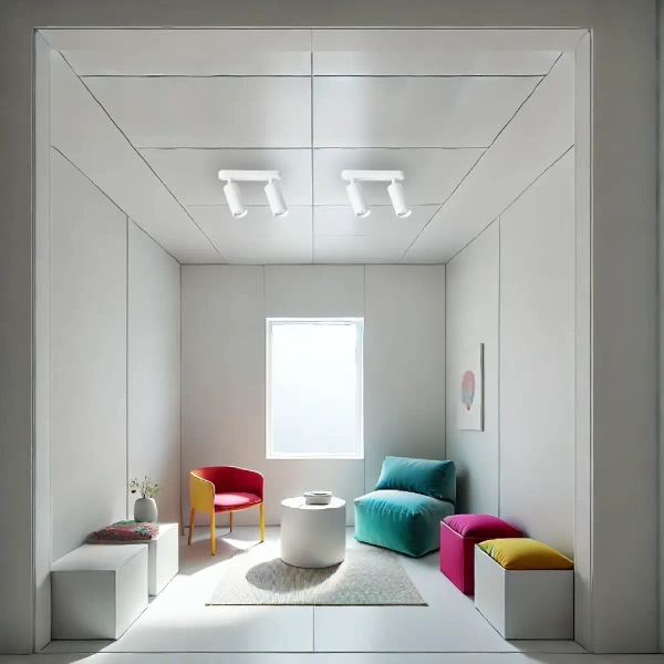 Sufitowa oprawa regulowana MICA SPOT ML1145 do jadalni tubka biała