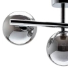 Loftowa lampa sufitowa Luna balls do salonu chrom przydymiona
