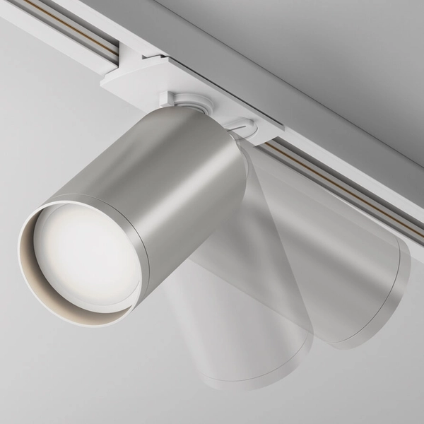 Lampa 1-fazowa sufitowa Focus TR020-1-U-GU10-WS tuba srebrny biały