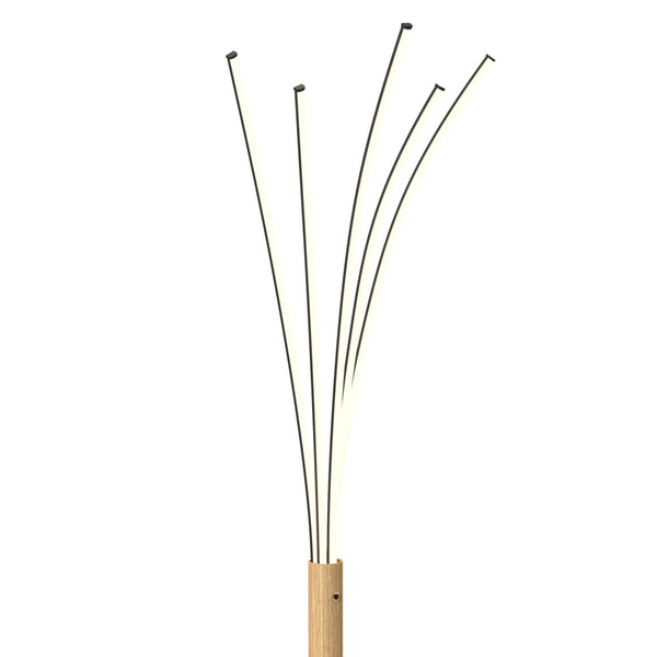 Drewniana lampa podłogowa Velden ML4767-3BMD LED 3000K 21W czarny