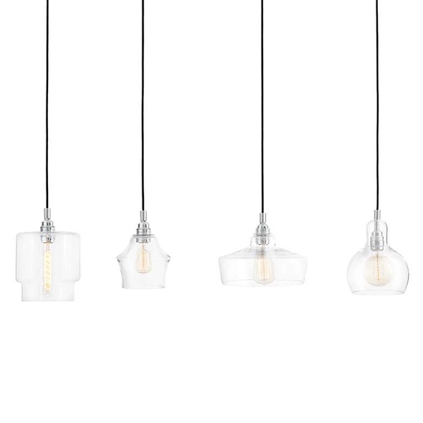 LAMPA wisząca LONGIS 10523409 Kaspa metalowa OPRAWA listwa ZWIS szklany przezroczysty