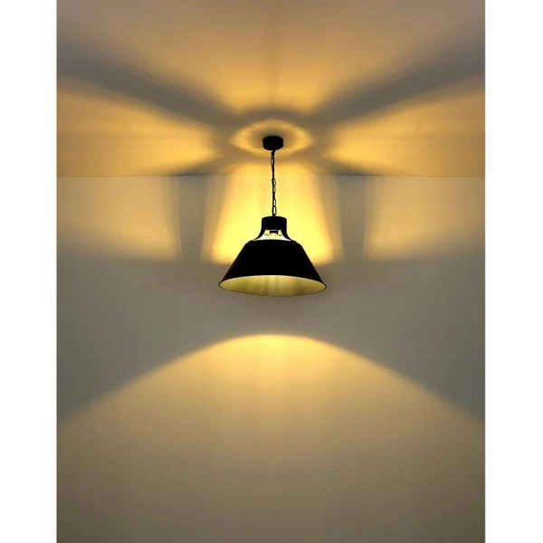 Industrialna LAMPA wisząca GÜNTHER 15366S Globo retro OPRAWA metalowy ZWIS loftowy czarny