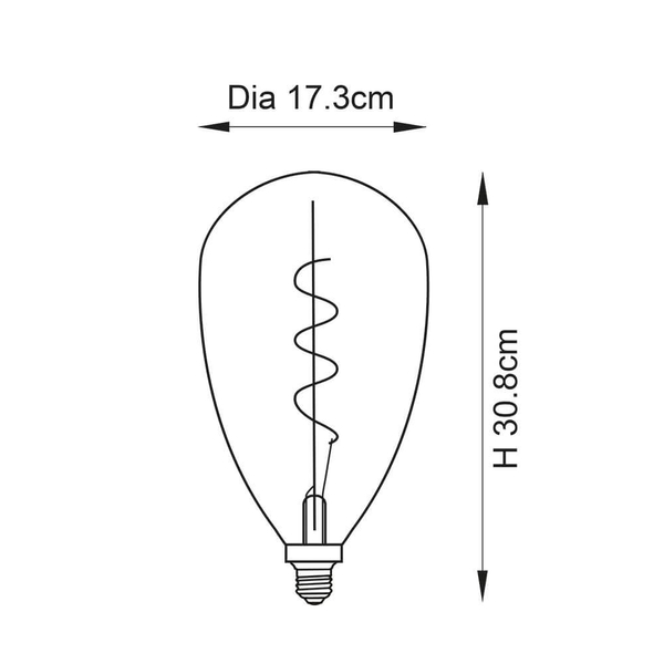 Żarówka filamentowa Wisp 98082 LED 4W 1800K E27 szklana przydymiona