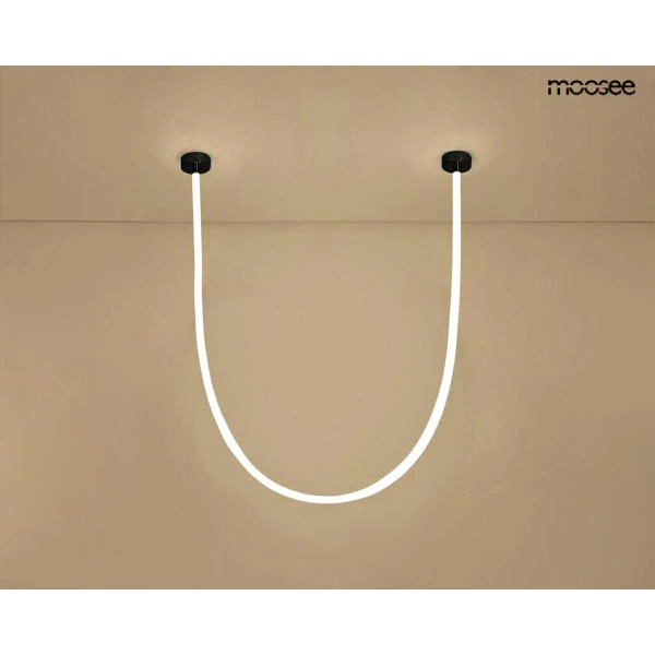 Lampa wisząca LASSO biała czarna MSE15011004422 45W 3000-4000K CCT wąż LED
