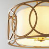 Okrągła lampa wisząca L&-191921 Light& abażurowa biała złota