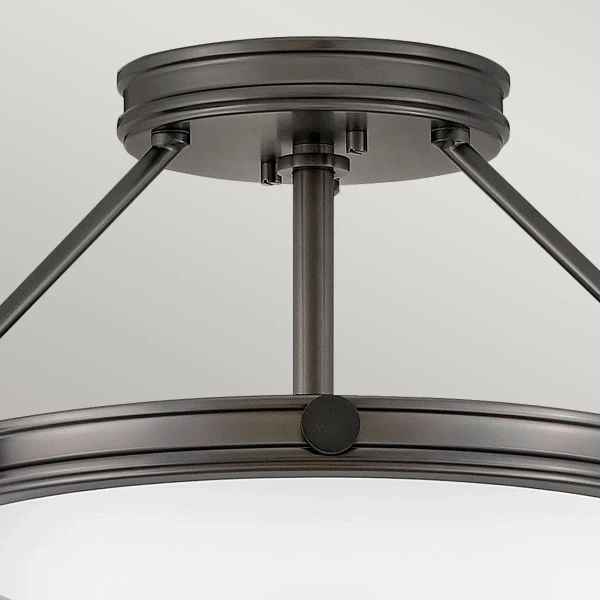 Nowoczesna sufitowa lampa Collier HK-COLLIER-SF-S-BX okrągła czarna