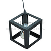 Industrialna LAMPA wisząca SWEDEN 305510 Polux metalowa OPRAWA zwis kostka cube czarna