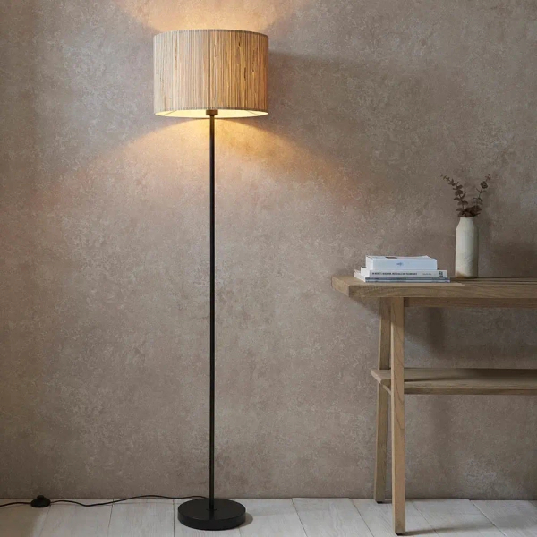 Podłogowa lampa Longshore 101694 boho beżowy czarny