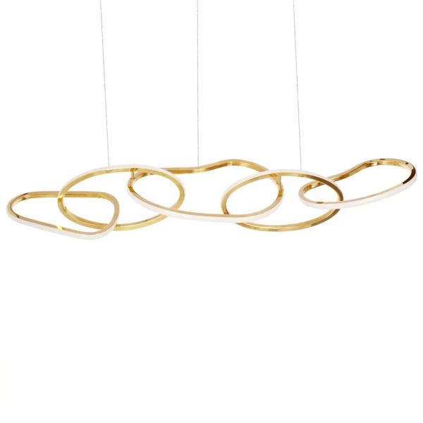 Metalowa wisząca lampa Anneli 34-35646 LED 45W 3000K do salonu złota
