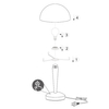 Nocna lampa do sypialni Canaria R59561180 RL Light grzyb czarna