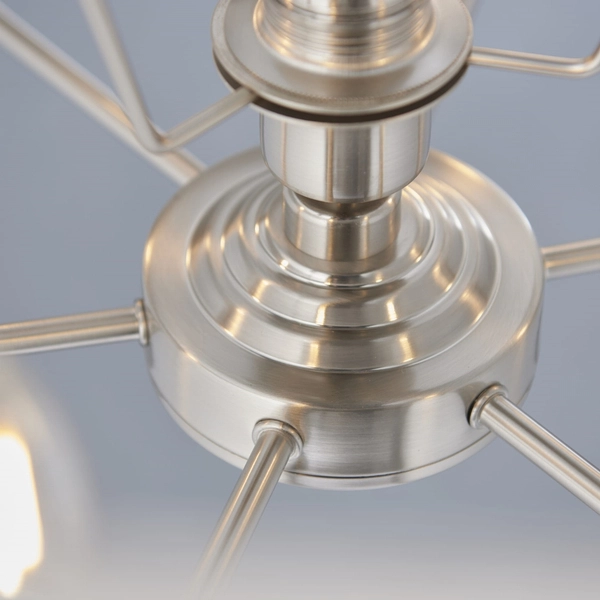 Wisząca lampa do salonu Highclere 94357 Endon na łańcuchu beż chrom