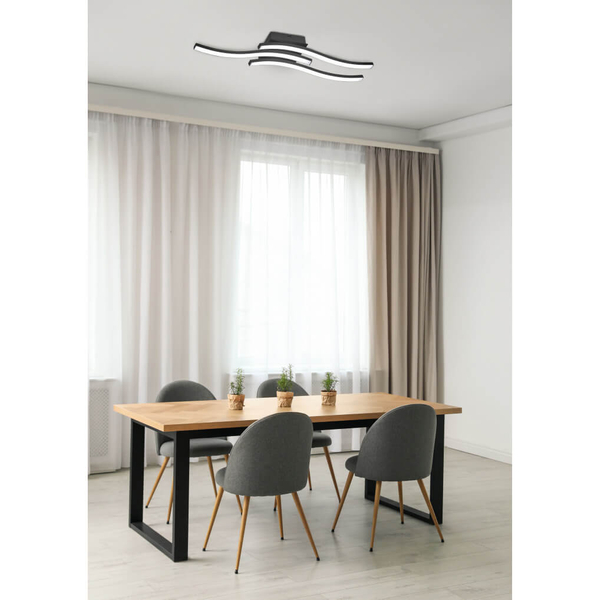 Przysufitowe listwy czarne NORVE DL132-62473 plafon LED 5W 3000K