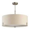 Lampa wisząca z abażurem Hayfield 95834 Endon satyna nikiel szara