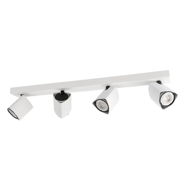 Biała lampa natynkowa Merusa kuchenny plafon z regulacją