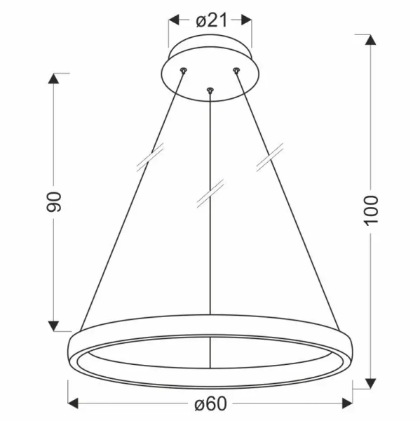 Wisząca okrągła lampa Hashim 31-28440 LED 34W 4000K do jadalni złota